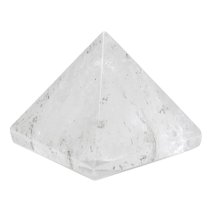 Amazing Gemstone Clear Quartz Pyramid Crystal Healing Stones - 2" Great Pyramid Figurine of Natural Stone Pyramid for Meditation, Reiki, Chakra Balancing and Crystal Pyramids Grid
