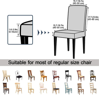 Keyroal Dining Room Chair Covers Set of 1, Stretch Printed Parsons Chair Slipcovers Spandex Removable Washable Kitchen Chair Protector Cover for Dining Room, Hotel, Ceremony
