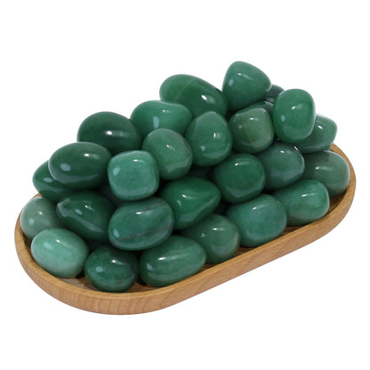 Tumbled Polished Natural Green Aventurine Crystals Stones, Crystals and Healing Stones Quartz Bulk for Wicca, Reiki, Healing Energy, Chakra Stones, Witchcraft Supplies(10Pcs)