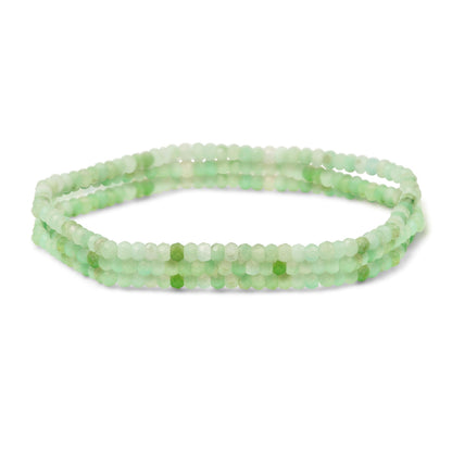 Mini Dainty Tiny Petite Seed Caviar Bead Stacking Round Faceted Genuine Natural Gemstone Aqua Blue Australian Jade Ball Stackable Strand Stretch Bracelet For Women Teen Adjustable