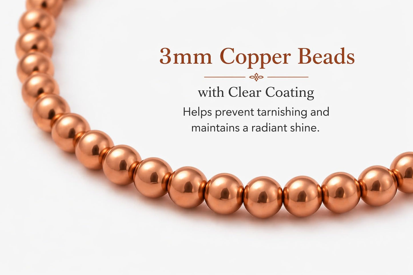 The Blue Yogi Moonstone & Natural Copper Bead Bracelet for Men & Women – Healing Crystal Energy Bracelet for Protection & Positivity