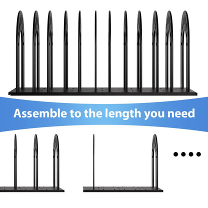 AIFEIRIC Binder Holders,File Organizer,Binder Organizer,Bookshelf Organizer for Desk, Adjustable Vertical Magazine File Holder for Office School & Classroom (black)
