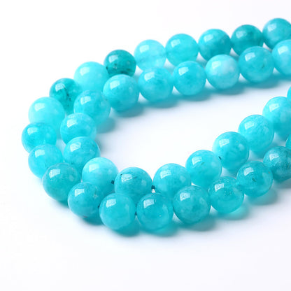 6MM 60PCS Natural Stone Amazonite Chalcedony Beads for Jewelry Making DIY Bracelet
