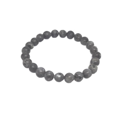 L PEDRA & CRYSTAL 8mm Natural Gemstone Bracelet Larvakite Bracelet Handmade Healing Jewelry for Women (Larvakite)