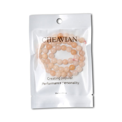CHEAVIAN 45PCS 8mm Natural Pink Aventurine Gemstone Round Loose Beads Stone Beads for Jewelry Making DIY Findings 1 Strand 15"