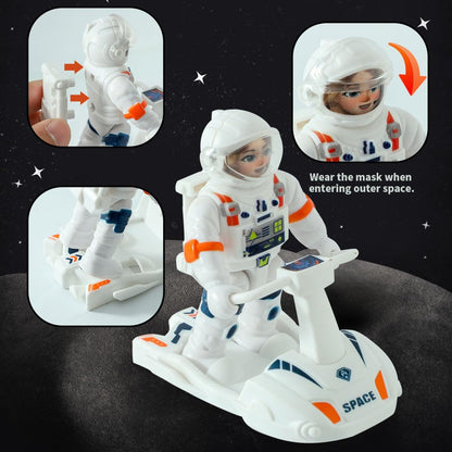 Wbzle UFO Toy Space Toy Playset with Alien and Astronaut, Spaceship Toys with Lights and Sound, Exploration Toy Set for Toddler Boys 3-5, Outer Space Birthday Gift