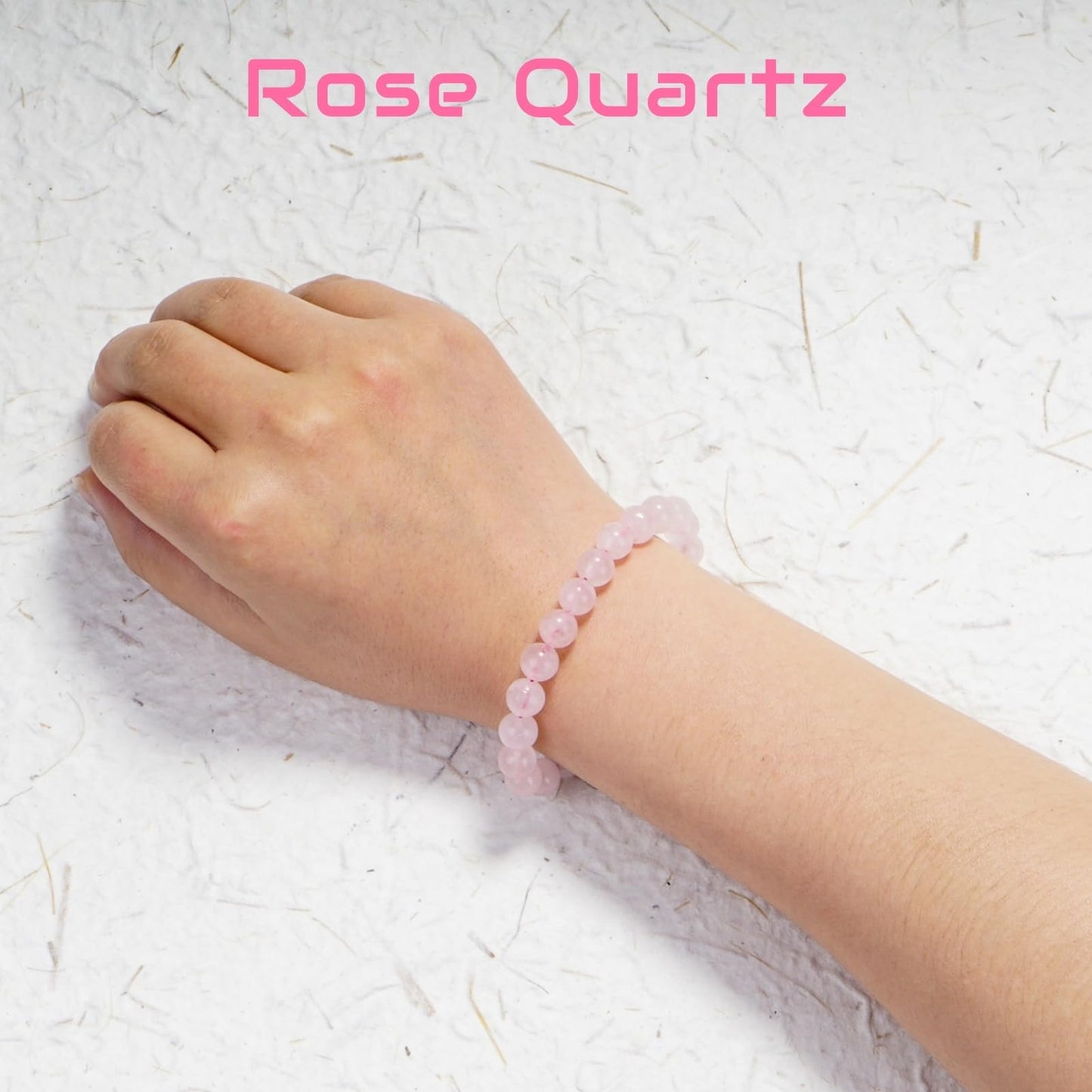 Naupyal October Birthstone Bracelet for Women Men,Rose Quartz Natural Stone Beaded Bracelets,Healing Crystal Gemstones Stretch Bracelet Stress Relief Month Bracelet Birthday Jewelry Gifts