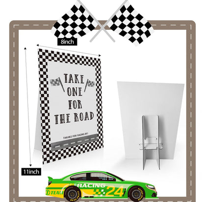 Race Car Birthday Favors Sign 8x11 Inch, Take One for the Road, Birthday Party Table Decor, Racing Party Signs, Race Car Boys Birthday Party Decorations -PDLP08