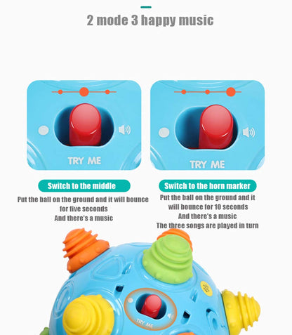 Toddlers Baby Music Shake Dancing Ball Toy, Move and Crawl Toys for Kids,Bouncing Sensory Learning Toys Ideal Gift for Baby Boys and Girls, Endless Fun for Children, Age:18+ Months