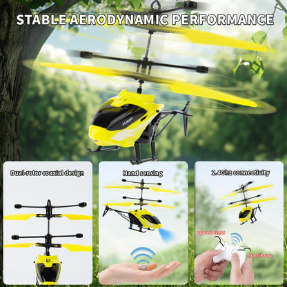 Remote Control Helicopter,Gesture Sensing Indoor Flying Helicopter Toys,RC Helicopter Airplane for Teenage with 10Mins Flight,3 Pack RC Helicopter for Kids with Light,Birthday Gifts for Boys and Girls