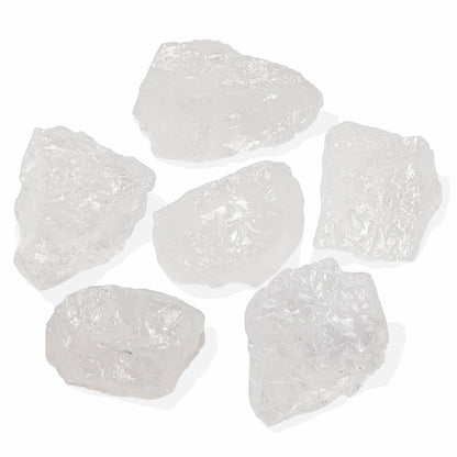 Nvzi Raw Clear Quartz Crystals Bulk, Real Gemstones and Crystals, Rocks and Minerals, Healing Crystals, Quartz Crystals and Healing Stones, Cuarzos Originales De Energia Y Piedras(1LB)