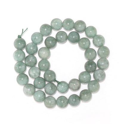 45pcs 8mm Burmese Jade Loose Beads for Jewelry Making, Natural Semi Precious Beads Round Smooth Gemstone Spacer Beads Charms for Necklaces Bracelets