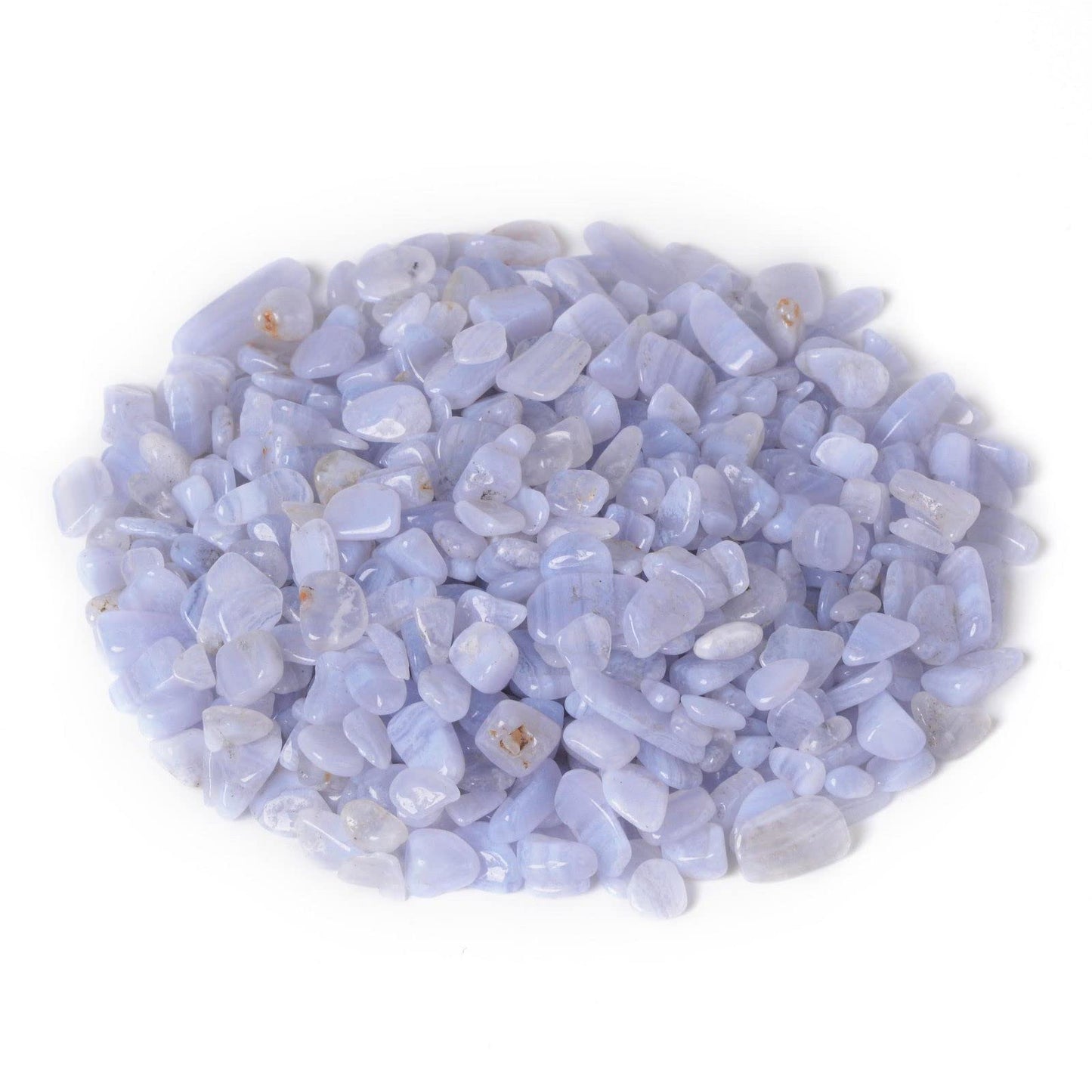 Natural Blue Lace Agate Polished Chips Crushed Tumbled Stone Crystal Healing Embellishments 100 grams