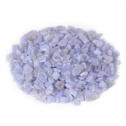 Natural Blue Lace Agate Polished Chips Crushed Tumbled Stone Crystal Healing Embellishments 100 grams