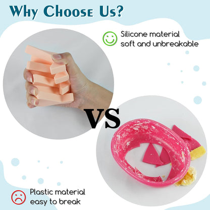 Silicone Soap Dish for Bar Soap Holder for Shower Bathroom Self Draining Waterfall Drying Tray Keep Soap Bars Dry Clean & Easy Cleaning (White, 1)