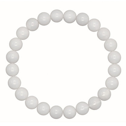 Amazing Gemstone Crystal Bracelet for Women Men's Gifts - Protection Healing Crystal Bracelet - 8mm Gemstone Beaded Stretchable Bracelet Pulseras Para Hombres Mujer Stocking Stuffers Mothers Day Gift (Mother of Pearl)