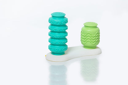 KRUMPLES BOP & POP – Sensory Silicone Toy for Ages 6 Months and Up | Two Connected Squishy Pods that Pop Up & Down | Safe, BPA-Free, Developmental Fidget Toy