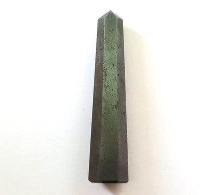 WholesaleGemShop 3 Inch Hemetite Gemstones Obelisk Tower Jumbo Facet Aura Rock Crystal Natural Polished Earth Wand Spirit