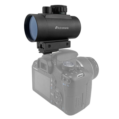 Astromania 1X40RD Reflex Red Green Dot Sight Lighted Scope Mount to fix to a DSLR Camera Flash Type Connection