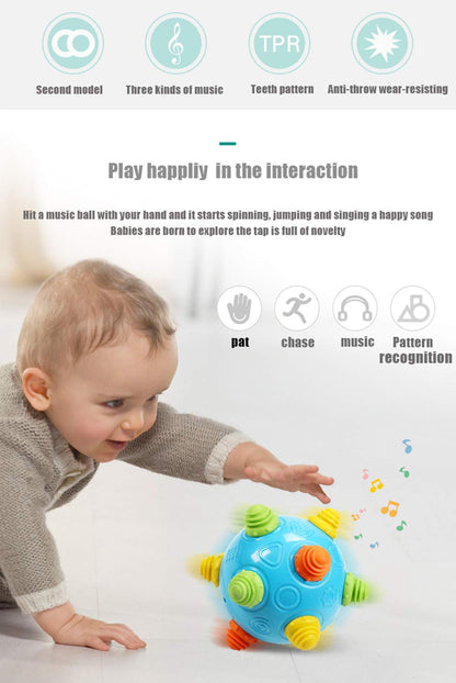 Toddlers Baby Music Shake Dancing Ball Toy, Move and Crawl Toys for Kids,Bouncing Sensory Learning Toys Ideal Gift for Baby Boys and Girls, Endless Fun for Children, Age:18+ Months
