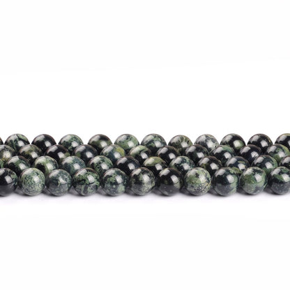 10mm Natural New Kambaba Jasper Gemstone Round Loose Beads Crystal Stone Bracelet Necklace Accessories Crafts for Jewelry Making DIY,1 Strand 15"