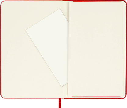 Moleskine Classic Notebook, Hard Cover, Pocket (3.5" x 5.5") Plain/Blank, Scarlet Red, 192 Pages