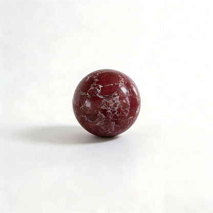 SIRIZEN-DIVING Rosa Levanto Natural Marble Decorative Sphere Set, Heavy Solid Stone Balls for Home Decor, Bedroom, Entryway, Hotel, Dining Room Tabletop Display (10cm Diameter)