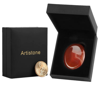 Artistone Thumb Worry Stones Chakra Healing Crystal 2.0 Inch Hand Carved Pocket Palm Stones for Anxiety Stress Relief Meditation Spiritual Protective
