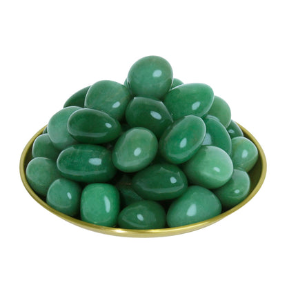 Namzi Brazilian Tumbled Polished Natural Green Aventurine Crystals, Crystals and Healing Stones Quartz Bulk for Wicca, Reiki, Healing Energy, Chakra Stones, Witchcraft Supplies(10 Pcs)