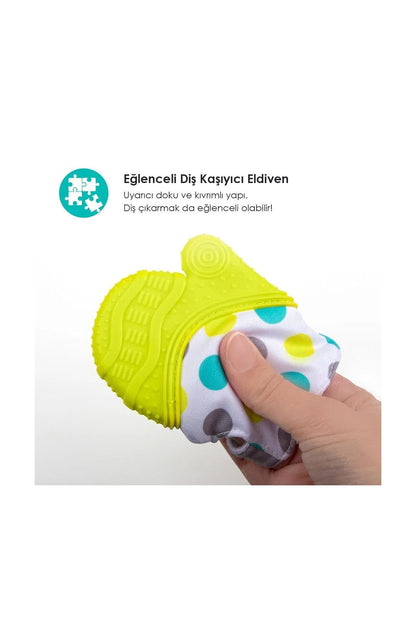 Bblüv - Glüv - Original Silicone Baby Teething Mitten with Opposable Thumb, Self Soothing Teether Toy, Includes a Storage Bag (Aqua)