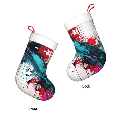 KOPUUYRD Abstract Paint Splashes Print Luxurious Holiday Socks,Unique Christmas Socks for Joyful Season,Festive Ornament Classic
