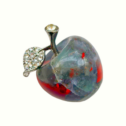 Sunshcat Natural African Bloodstone 1.18 Inchs Apple Crystal and Healing Stone Statues,Room Decoration Christmas Decorations Thanksgiving Gifts Office Gifts Collectibles