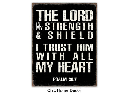 Christian Wall Art - Religious Wall Decor- Christian Gifts for Men - Motivational Quotes Scripture - Man cave Decor - Positive Quotes Wall Art - Inspirational Office Décor Print