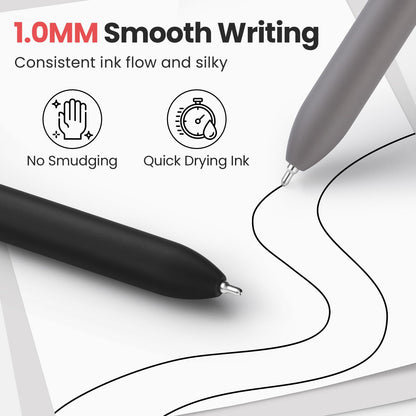 Sooez 40 Pack Bulk Pens Ballpoint, Black Ink Pens for Smooth Writing, Quick Dry Ball Point Pens Black, Medium Point 1.0mm Fidget Pens for Journaling, Office Supplies for Nurse Server, Note Taking
