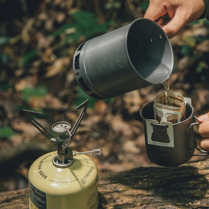 Fire-Maple 600ml G3 Petrel Ultralight Camping Pot Lightweight Outdoor High Efficiency Foldable Heat Exchanger Pot Portable for Hiking Travel (162g)