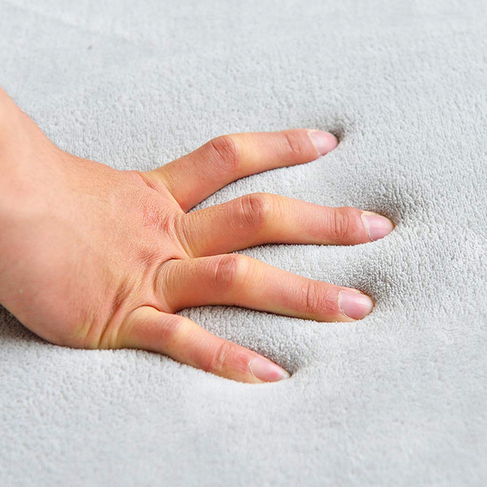 Loartee Nursery Rug Coral Velvet Crawling Rugs Mat Area Rugs Play Crawling Mat(6'7"x9'2", Gray) for Toddler Children Play Mat Yoga Mat Exercise Pads Carpet