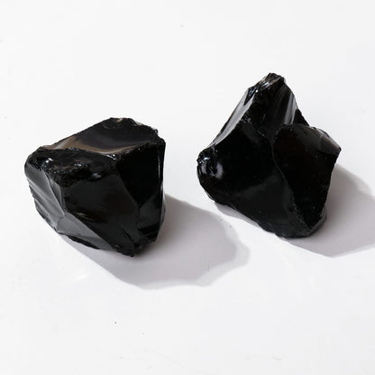 Apengshi 1.2-2'' Obsidian Raw Stone Natural Crystal Healing Crystal and Stone Rough Rocks for Fountain Home Garden Decor Meditation