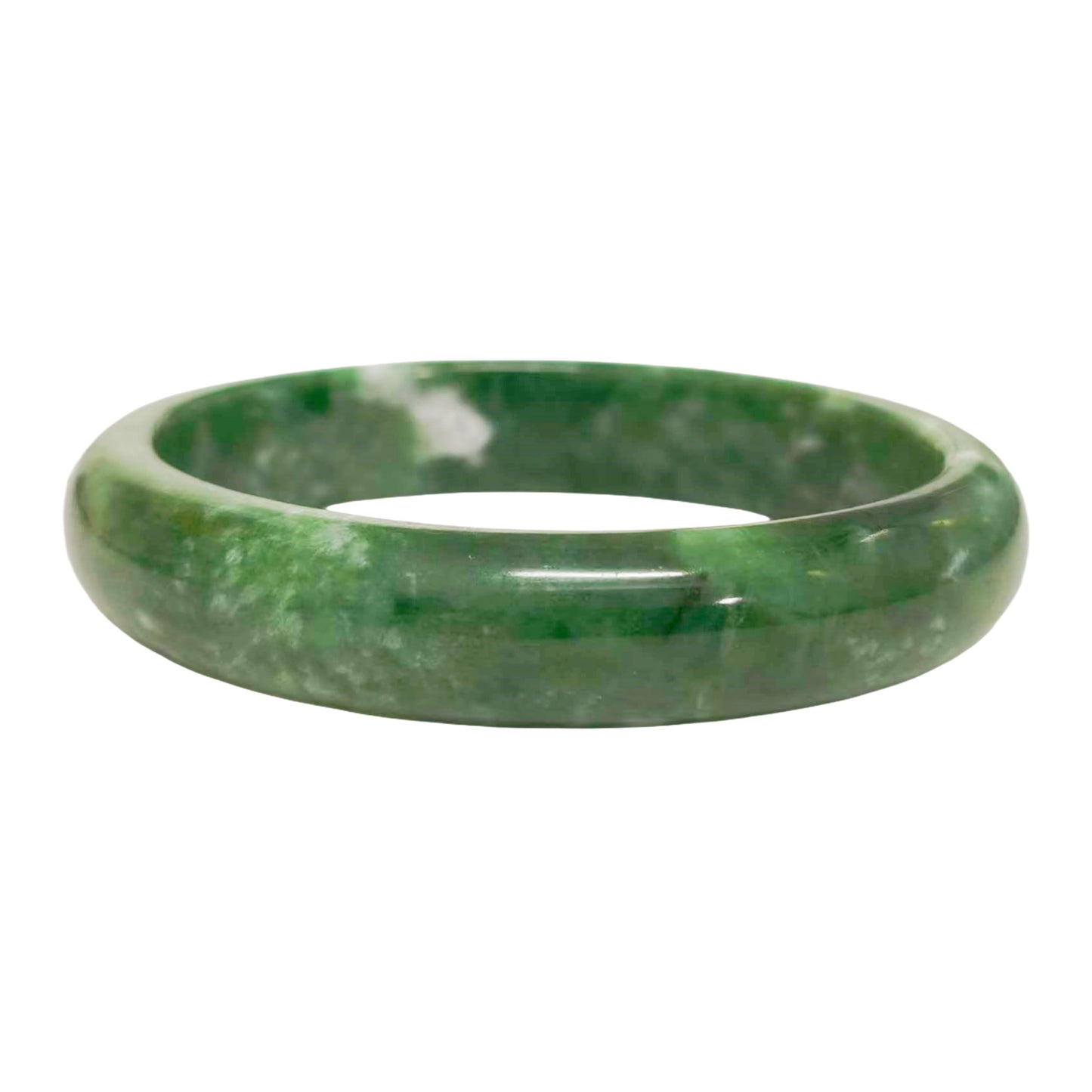 sunglnl Jade Bracelet For Women, Green Stone Bangle Natural Gradient Chinese Style Bracelets With Box Wealth Fortune Healing Protection Good Luck Jewelry Gift (Dark Green, 64mm/2.51in)