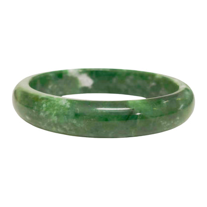 sunglnl Jade Bracelet For Women, Green Stone Bangle Natural Gradient Chinese Style Bracelets With Box Wealth Fortune Healing Protection Good Luck Jewelry Gift (Dark Green, 64mm/2.51in)