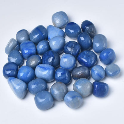 Erliway Blue Aventurine Healing Crystal Stones, 1.25-2.0" Large Reiki Healing Gemstones Natural Tumbled Polished Stones for Energy Witchcraft Therapy Meditation