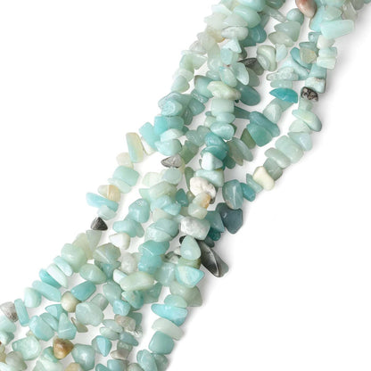 LAIDANLA Amazonite 400pcs Natural Chip Stone Beads 5-8mm Healing Crystal Irregular Gemstones Drilled DIY Loose Rocks Bead Crystal for Bracelet Earrings Necklace Jewelry Making Crafting