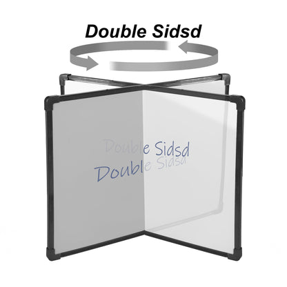 Double-Sided Small White Board 14" x 11", Dry Erase Board for Wall, Black Frame Mini Hanging Whiteboard for Home School Office