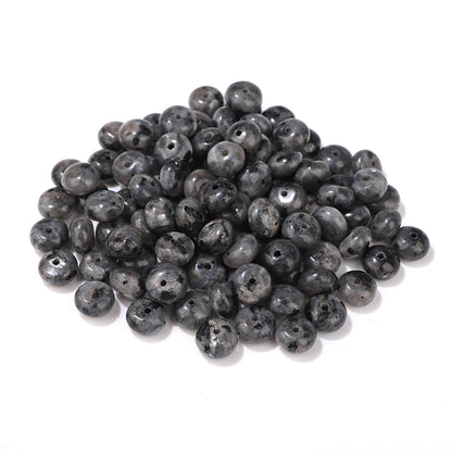 Raicegs 100pcs 5×8mm Rondelle Labradorite Beads Natural Gemstone Beads Abacus Disk Stone Loose Beads for Jewelry Making DIY Bracelets Necklace