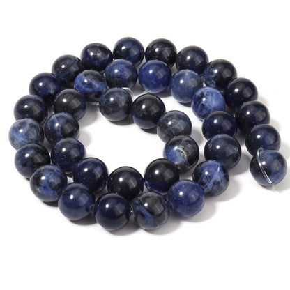 60pcs 6mm Natural Stone Beads Blue Sodalite Beads Energy Crystal Healing Power Gemstone for Jewelry Making, DIY Bracelet Necklace