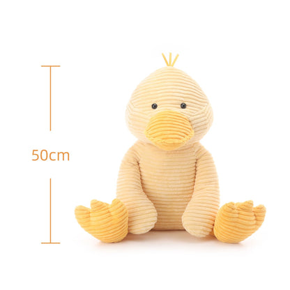 Apricot Lamb Corduroy Duck Stuffed Animal for Kids, Soft Cute Plush Toy for Baby Girl and Boy, 19.7 Inches