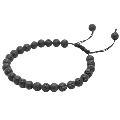Amazing Gemstone Lava Stone Bracelet for Women Men's Gifts - Protection Healing Crystal Bracelet - 6mm Gemstones Beaded Adjustable Bracelet Pulseras Para Hombres Mujer Stocking Stuffers
