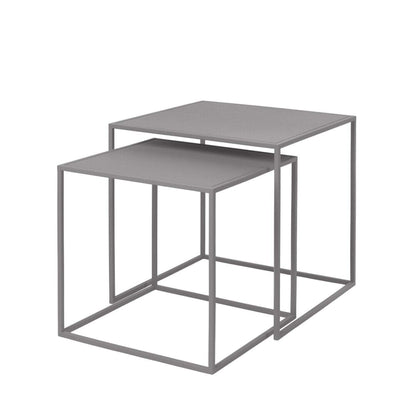 Blomus FERA Set of 2 Nesting Tables - Mourning Dove - Powder Coated Steel