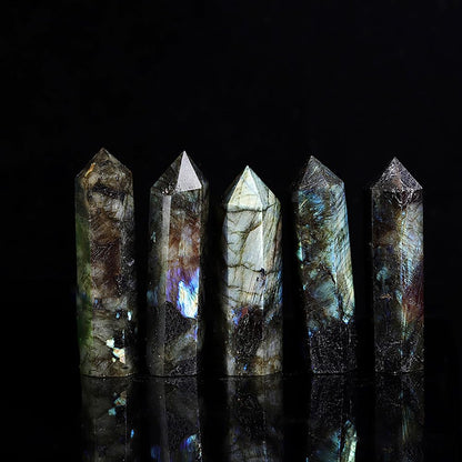 Natural Stone and Crystals Point Wand Reiki Healing Stone Rose Quartz Amethyst Home Decor Mineral Stones Crafts Crystal Amethyst Cornucopia 7-8cm 7pcs Set