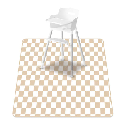 CoolaPeach Baby Splat Mat for Under High Chair, 51 x 51 Inch Wipeable Splash Mat，Floor Protector，Wipe-Clean Tablecloth and Playing Mat (Square)