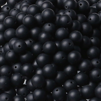 LAIDANLA Matte Black Onyx Agate 8mm Natural Stone Beads Round Loose Gemstone Stone Beads for DIY Bracelet Necklace Earrings Jewelry Making Polishing Beading 96PCS 2 Strand 32"